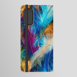 colorful Beautiful Feathers Polishing Android Wallet Case