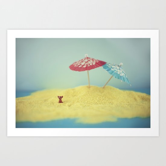 Doggy island Art Print