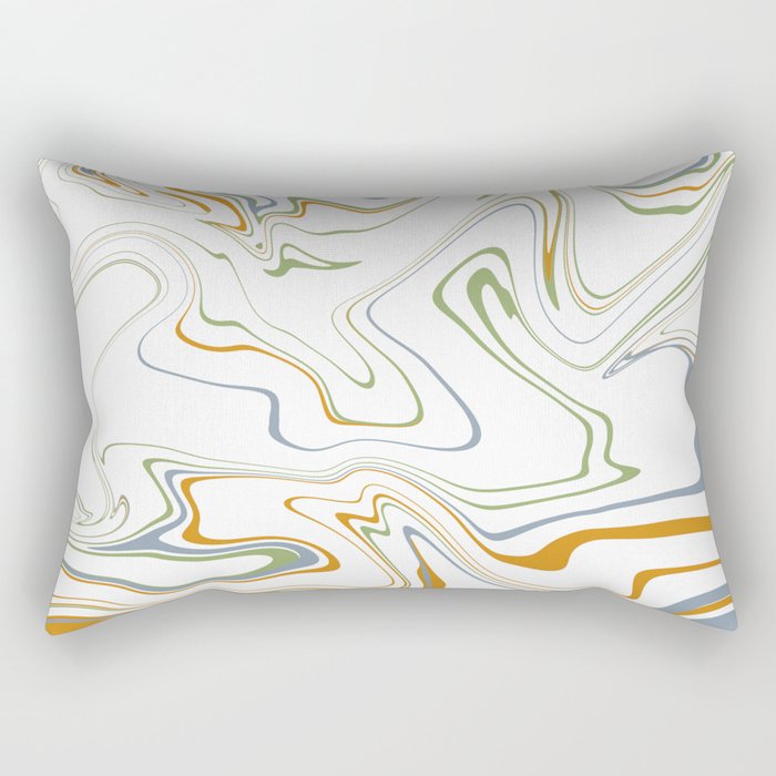 Natural trendy colors marble design Rectangular Pillow
