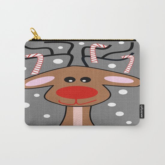Happy Reindeer Carry-All Pouch