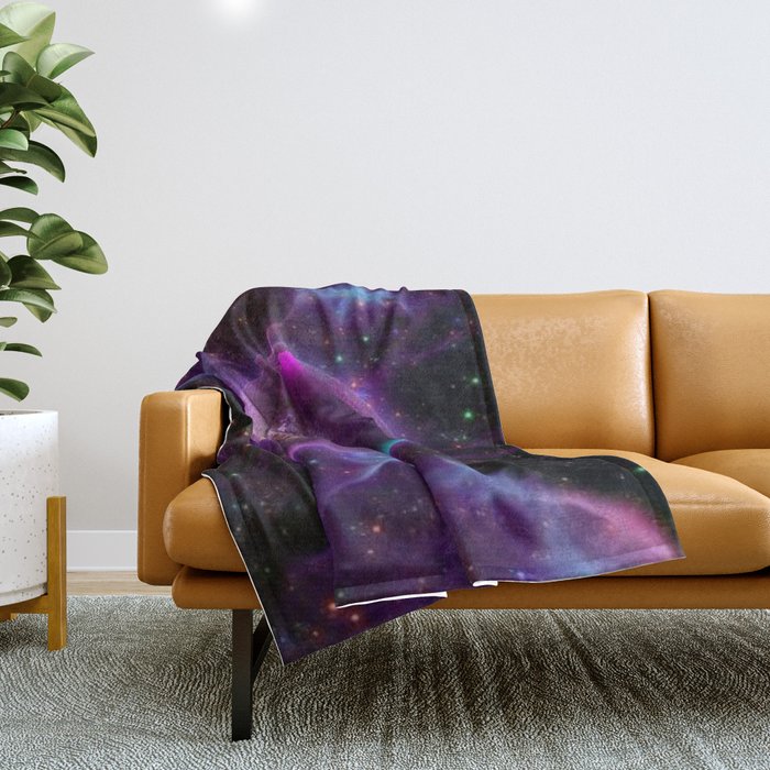 Purple planet galaxy wallpapers  Throw Blanket