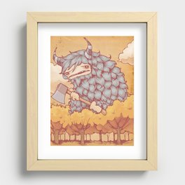 巨大的柴夫 (Great Firewood Husband) Recessed Framed Print