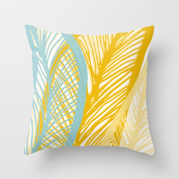 Banana Leaf Pattern Throw Pillow