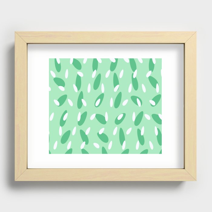 Falling leaves art pattern Recessed Framed Print