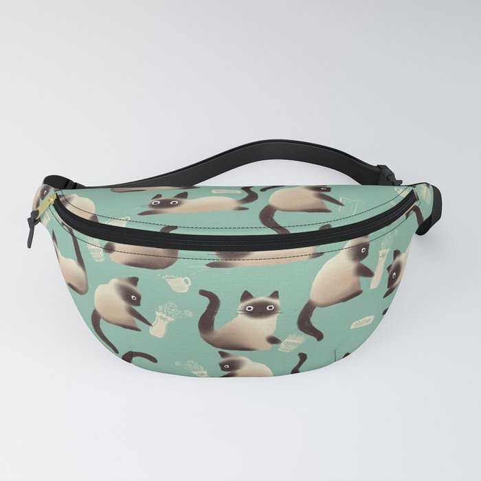 Bad Siamese Cats Knocking Stuff Over Fanny Pack