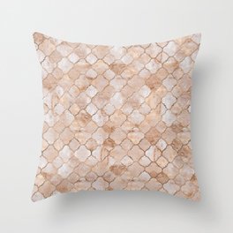 Quatrefoil Moroccan Pattern Pastel  Quartz Throw Pillow
