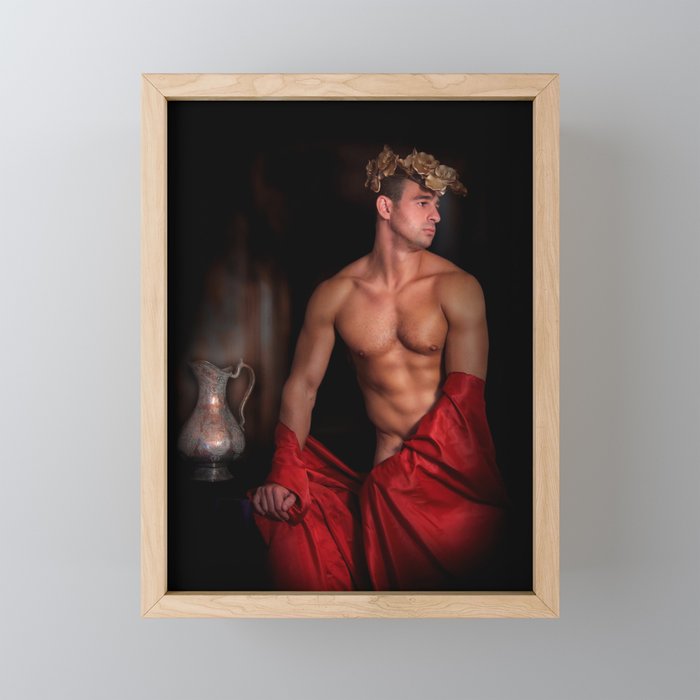 vintage nude Framed Mini Art Print