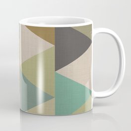 geometric mid century abstract nature green Mug