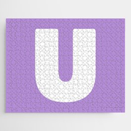 U (White & Lavender Letter) Jigsaw Puzzle