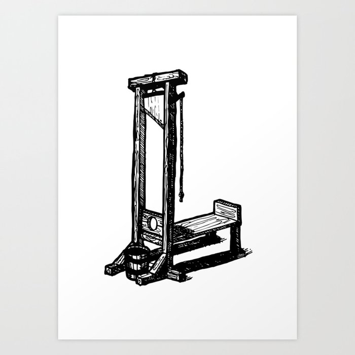 O, Guillotine Art Print by SchematicsART | Society6