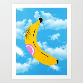 Banana Pop Art: Sky Edition Art Print