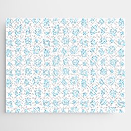 Turquoise Gems Pattern Jigsaw Puzzle