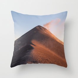 Volcano Fuego during Golden Hour  Throw Pillow