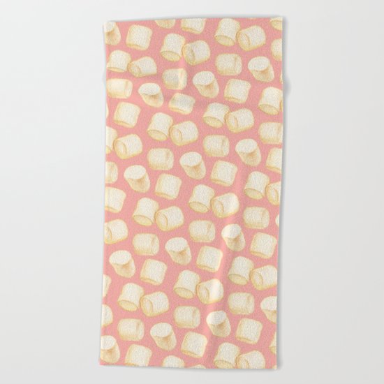 Marshmallow Pattern - Pink Beach Towel