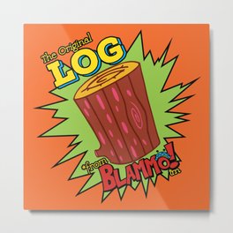 Log from Blammo Metal Print | Retro, Tvshow, Log, Blammo, Nicktoon, Renandstimpy, Graphicdesign, Theorangeyears, Nickelodeon, Stimpy 