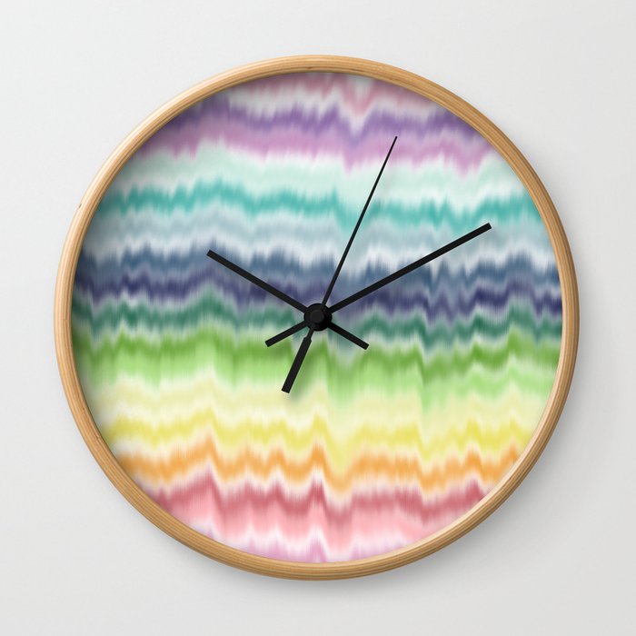 Rainbow Sound Waves Wall Clock