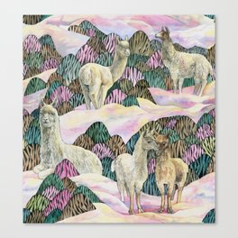 Lamas and Alpacas Canvas Print
