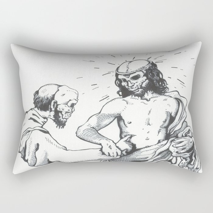 Jesus and Doubting Thomas Rectangular Pillow