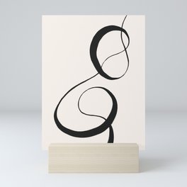 Elegant Black and White Classy Abstract Contemporary Mini Art Print