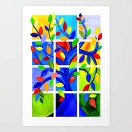 Tree of Life, bright colors Art Print