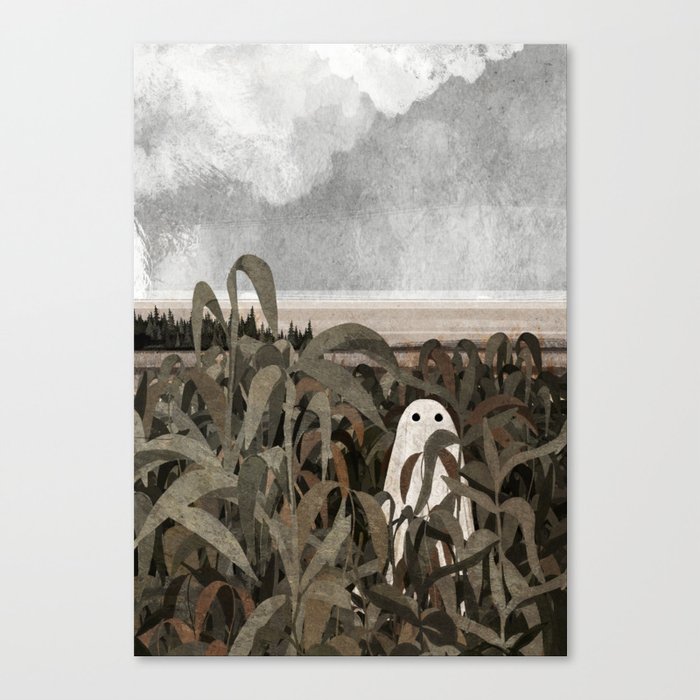 There's A Ghost in the Cornfield Again Canvas Print