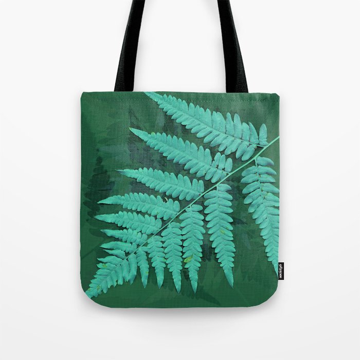 From the forest - turquoise on green Tote Bag