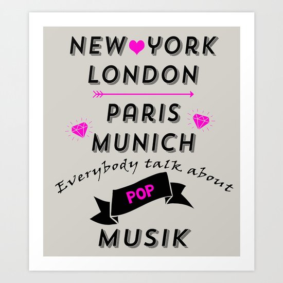 Pop Musik Art Print