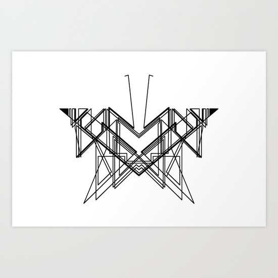 Butterfly without back Art Print
