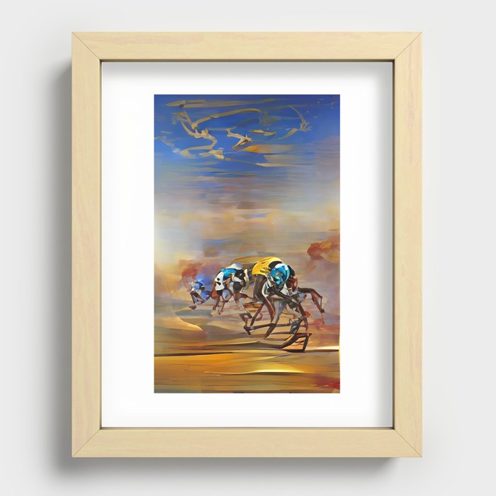 And They're Off! Recessed Framed Print