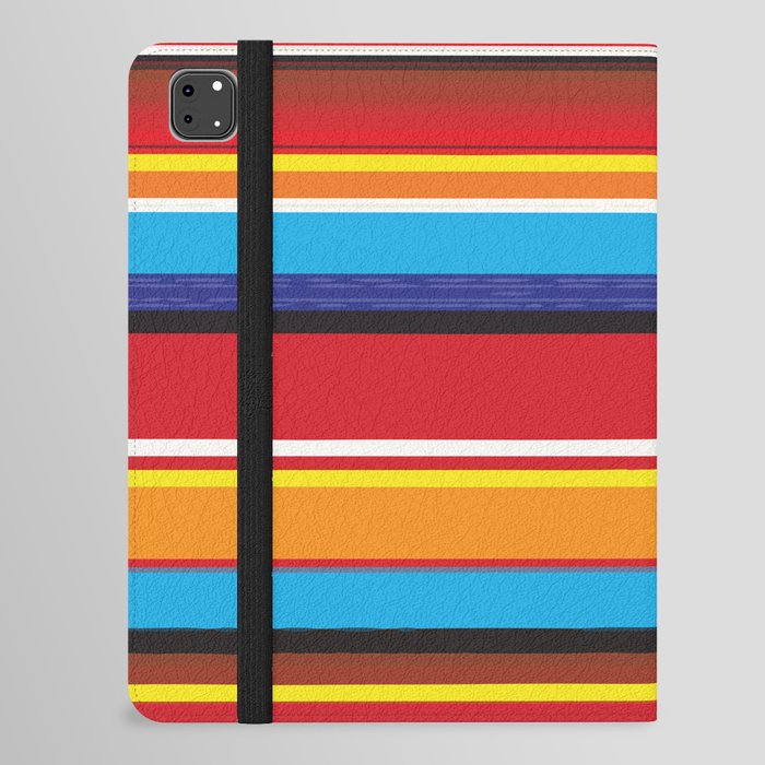 Serape Saltillo abstract Mexican sarape blanket zerape jorongo stripes zarape pattern iPad Folio Case