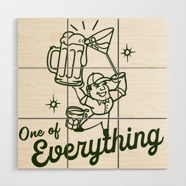 One Of Everything: Funny Alcohol & Cocktail Design Wood Wall Art