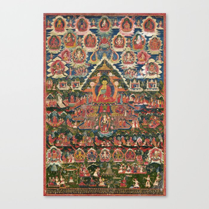 Shakyamuni Buddha, The Enlightened One Thangka Canvas Print