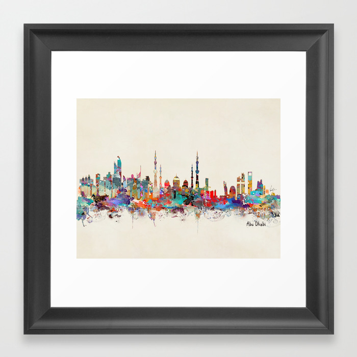 Abu Dhabi Skyline Framed Art Print By Bribuckley Society6