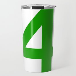 Number 4 (Green & White) Travel Mug