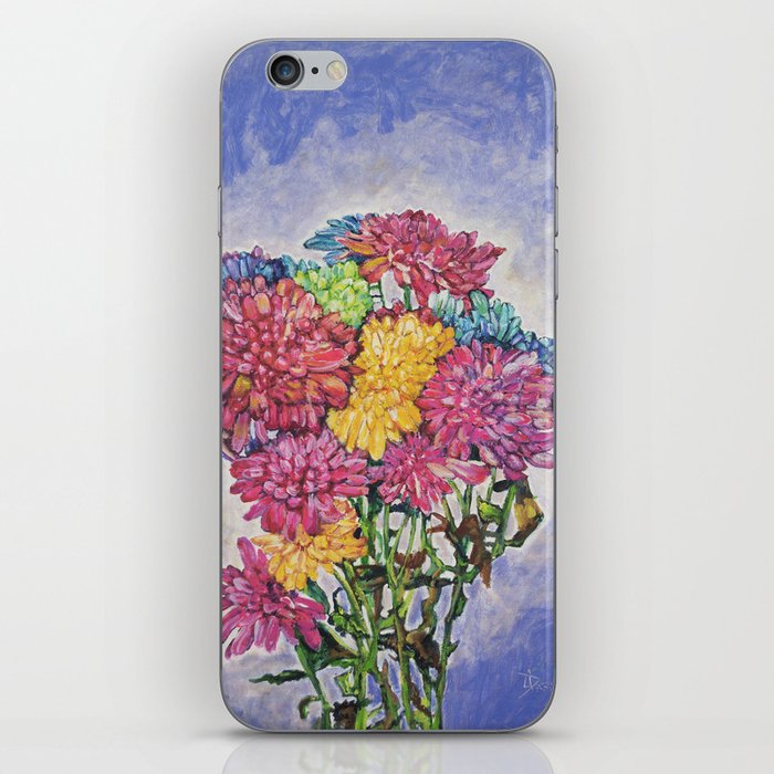 Rainbow Chrysanthemums iPhone Skin