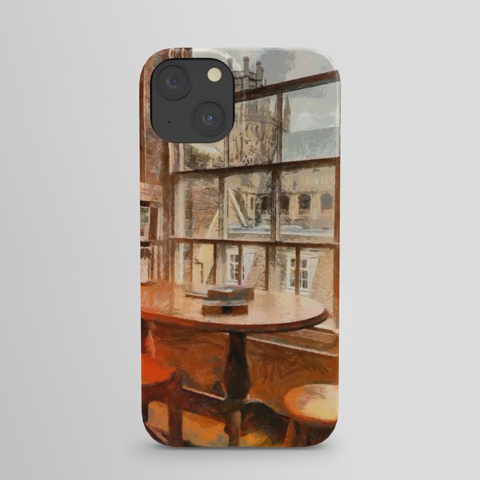 Bookstore with views of the Ely Cathedral in Ely, a historic city in Cambridgeshire, England iPhone Case