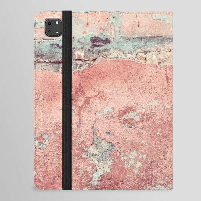 Old textured concrete wall with natural defects. Scratches, cracks, crevices.  iPad Folio Case
