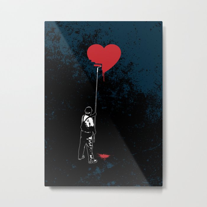 Heart Painter Graffiti Love Metal Print