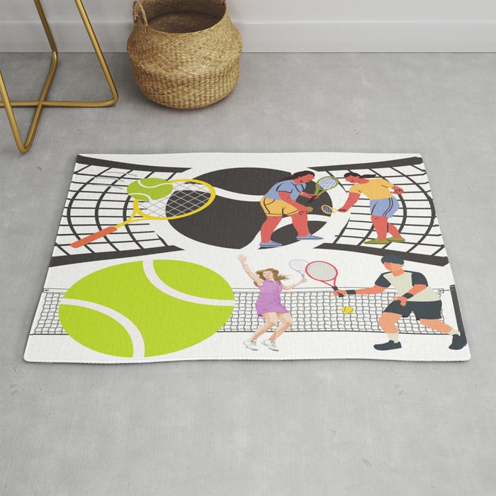 Tennis In The Summer Rug