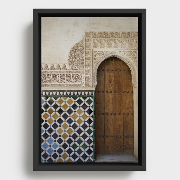 Alhambra Door Framed Canvas