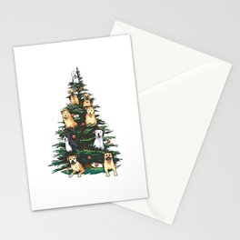 Dog Christmas Tree Stationery Card