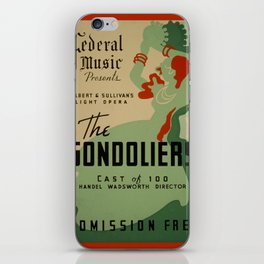 Federal Music Project The Gondoliers - Retro  Vintage Music Symphony  iPhone Skin