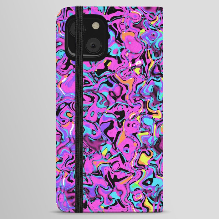 Funky liquid shapes iPhone Wallet Case