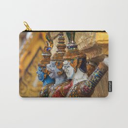 Yaksha guardians at the Grand Palace or Wat Phra Kaew, Bangkok, Thailand. A beautiful fine art photography of my wanderlust in south east Asia. Carry-All Pouch | Emeraldbuddha, Grandpalace, Temple, Wanderlust, Color, Bangkok, Demon, Mrlangeveldphoto, Travel, Digital 