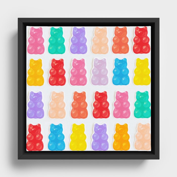 Gummy Bears Framed Canvas