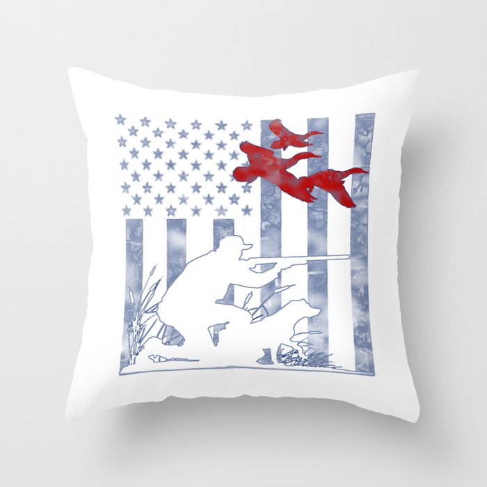 Duck Hunting Throw Pillow