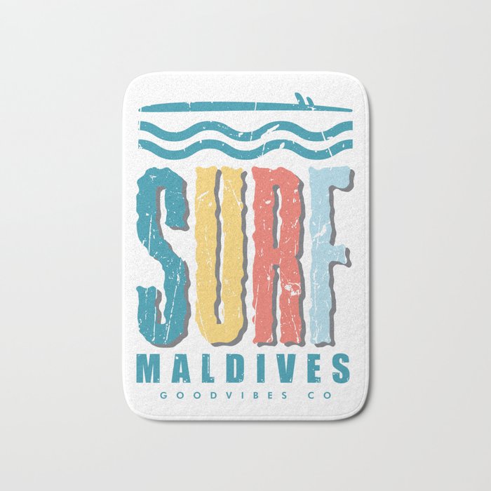 Surf in Maldives Bath Mat