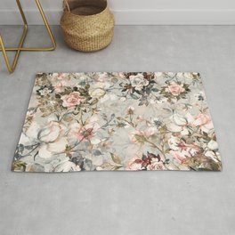 Watercolor seamless pattern bouquet of roses Rug