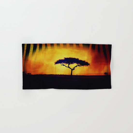 African Farmers Sunset Zebra Hand & Bath Towel