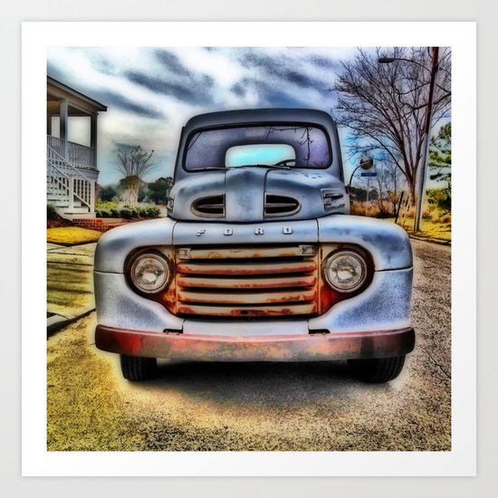 Old Ford Pickup Truck Art Print